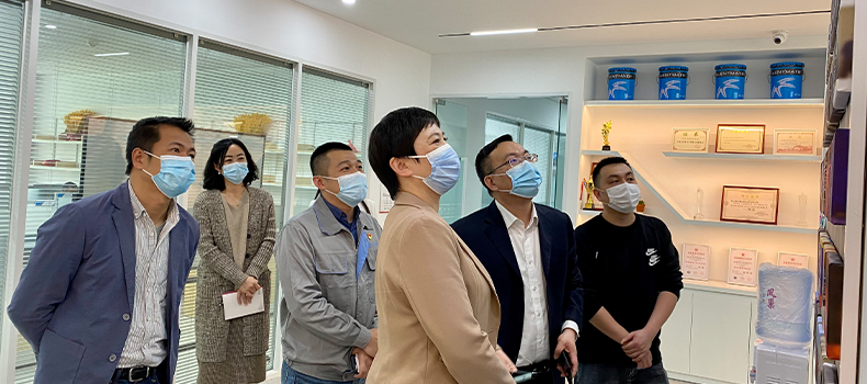 火炬高新區領導到訪捌斗新材科技 | 助力企業疫情防控、安全生產