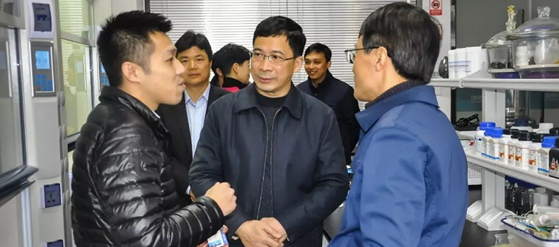省發(fā)改委詹晨輝副主任一行蒞臨廈門(mén)捌斗新材料科技有限公司指導(dǎo)工作